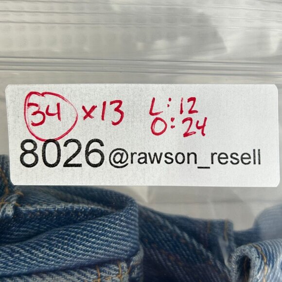 Baggy Jean Shorts Sz 34 Jorts Wide Leg Skate Y2K Distressed Work Wear 90s Italy - Picture 7 of 7